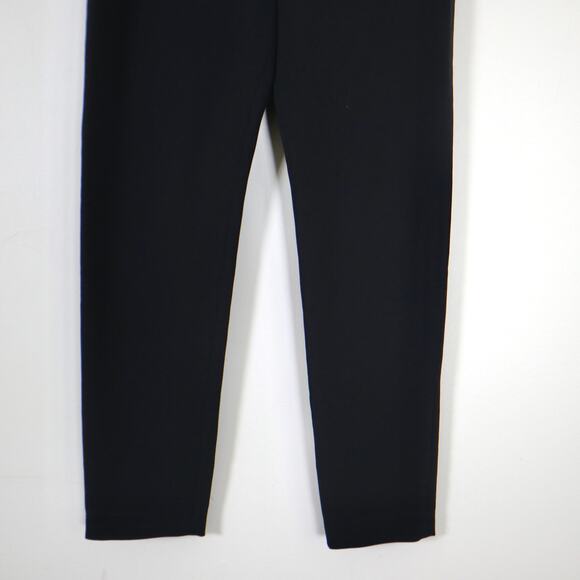 Brandon Maxwell Size 10 Crepe Cigarette Pants Side Zip Black High Rise - Picture 6 of 12